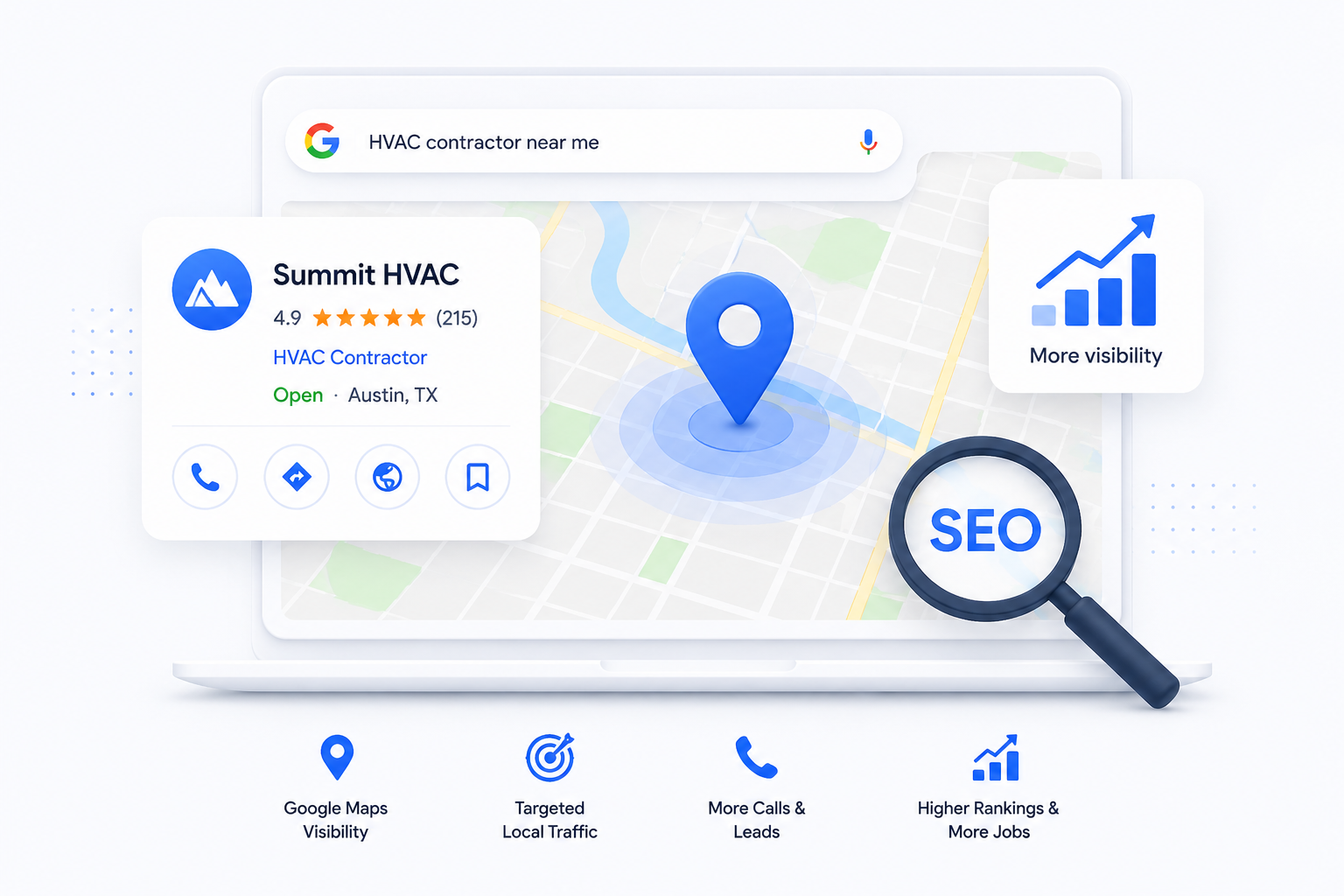 Contractor appearing in Google Maps search results