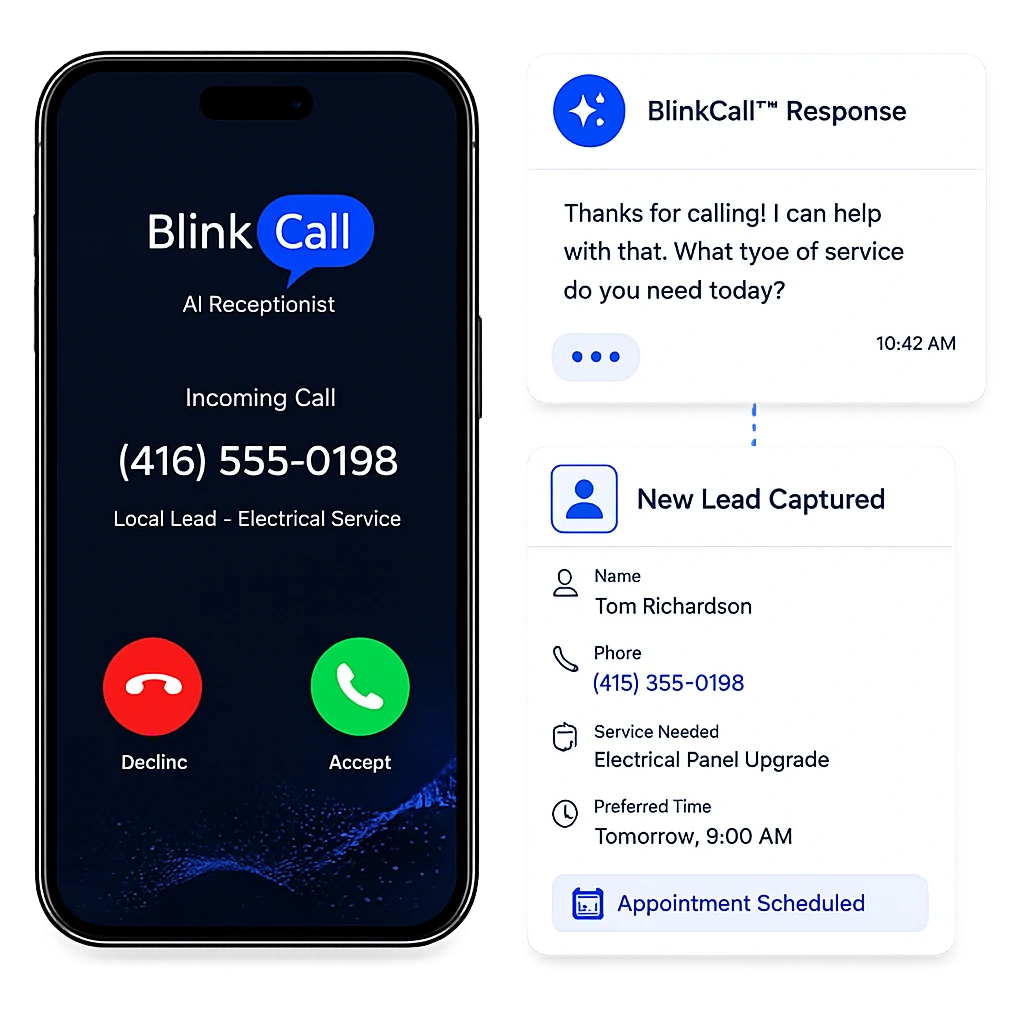 BlinkCall AI receptionist